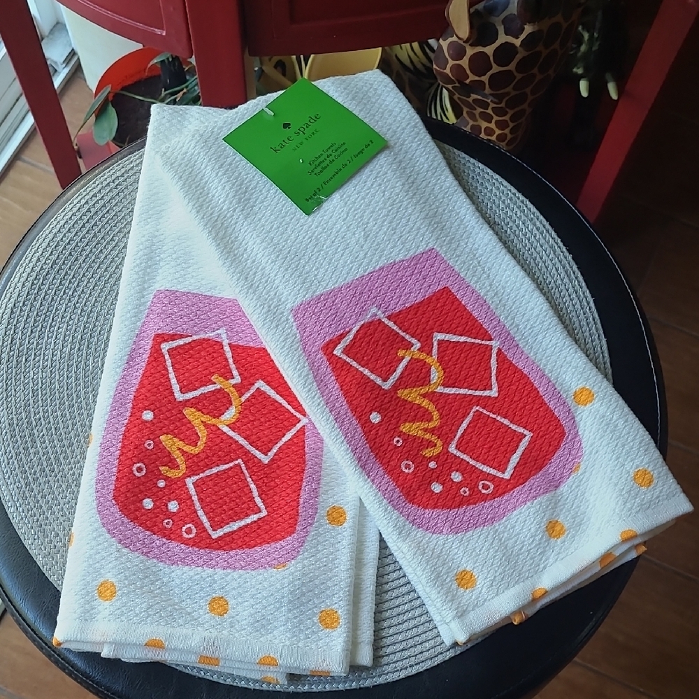 Kate Spade Summer Drinks & Dots Kitchen Towel Set
